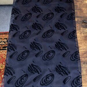 scarf navy velvet